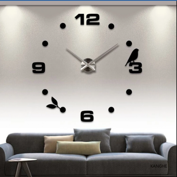 Acrylic Mirror Stickers Wall Clock
