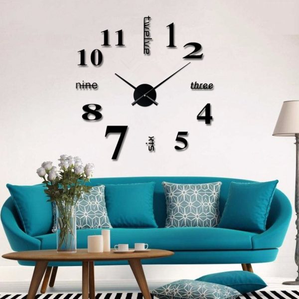 3-D acrylic digital wall clock